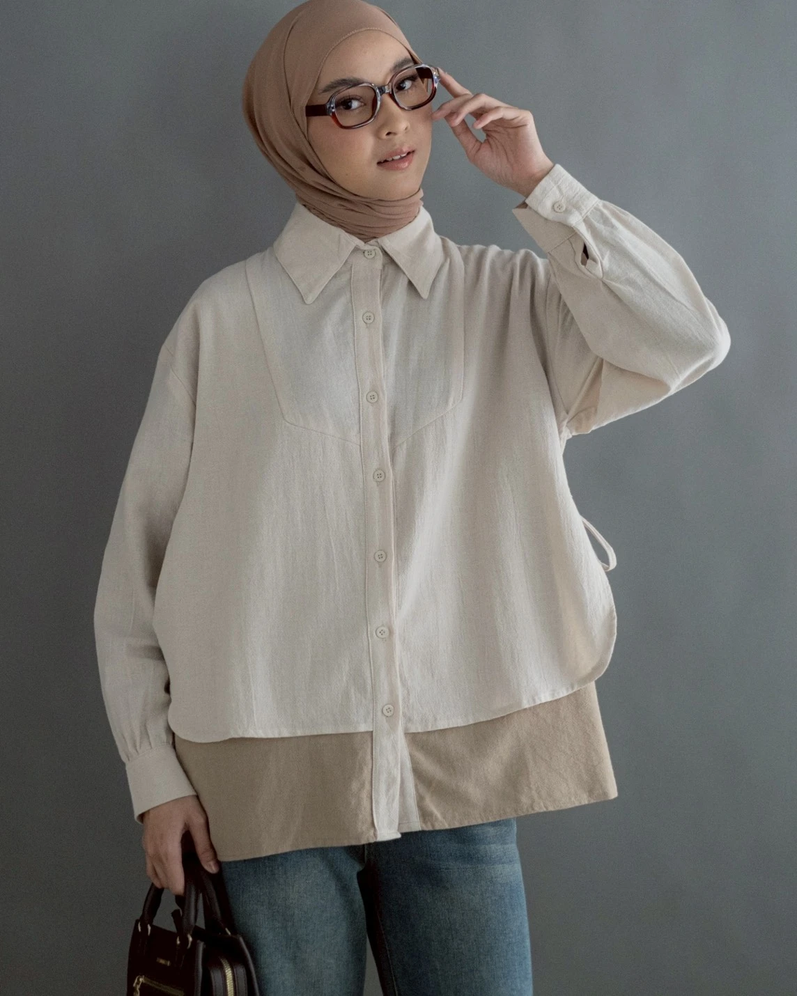 Belsya Shirt Kode Rb 012 Beige