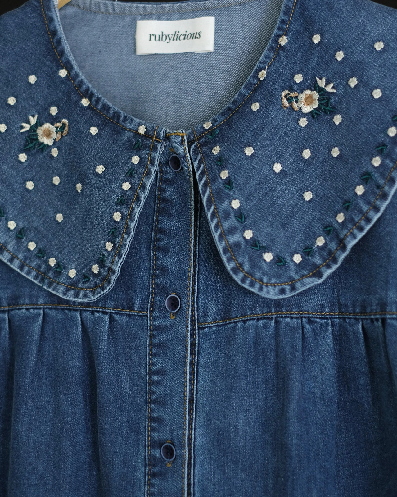 Iqtia Denim Shirt Kode 235G Dark Blue - Image 3