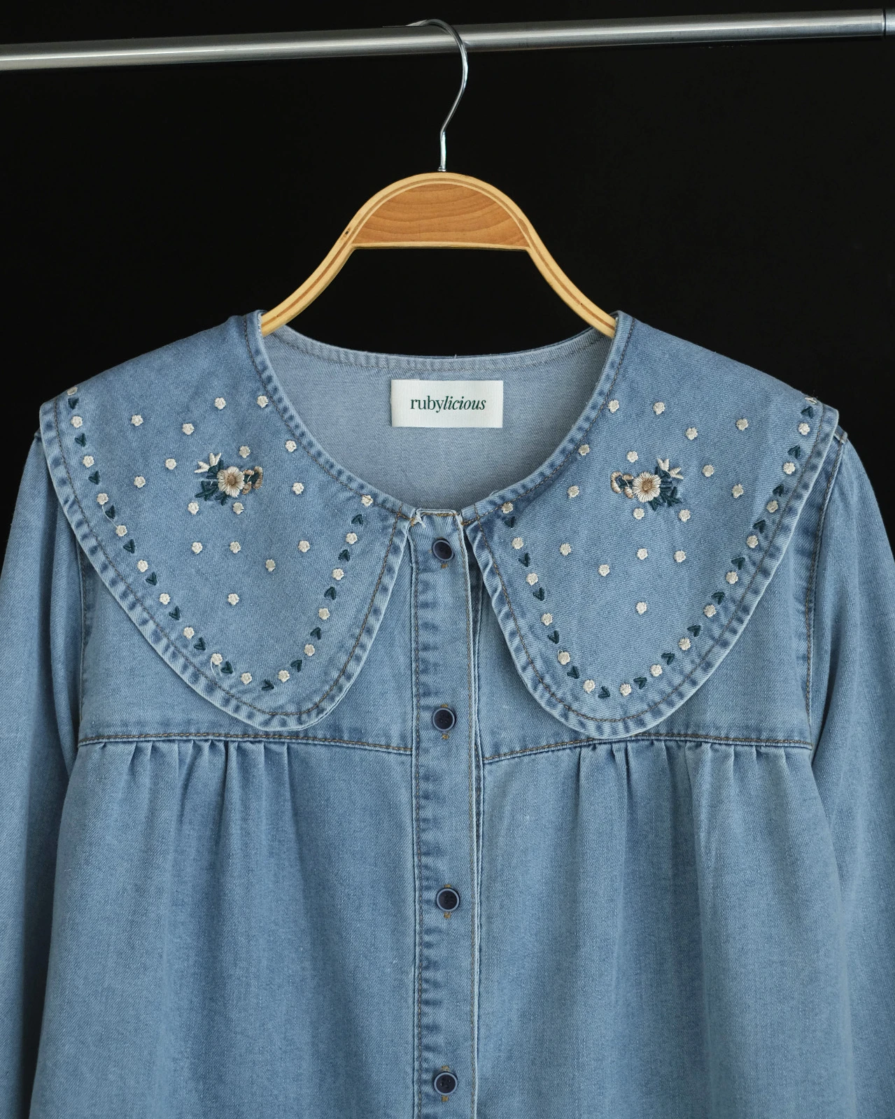 Iqtia Denim Shirt Kode 235G Light Blue - Image 2