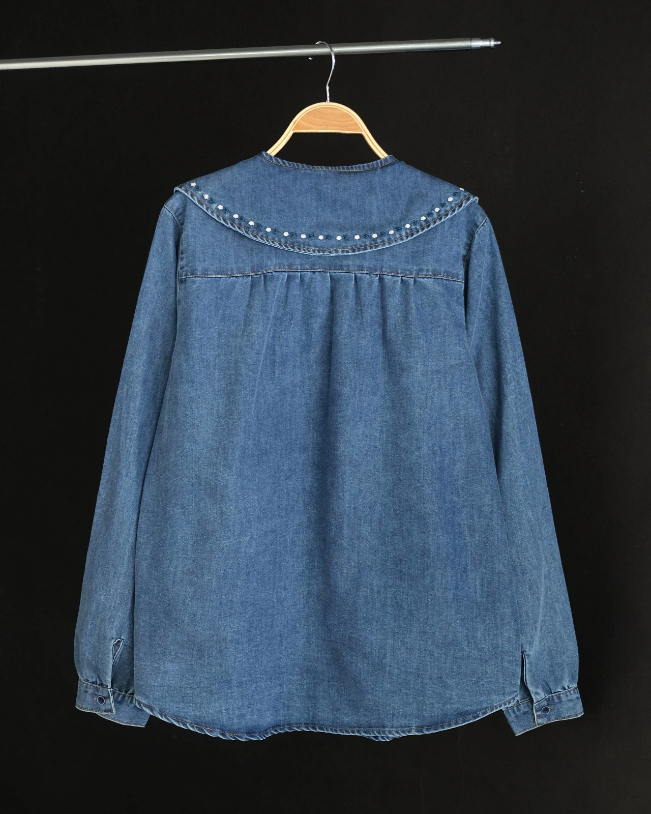 Iqtia Denim Shirt Kode 235G Dark Blue - Image 2