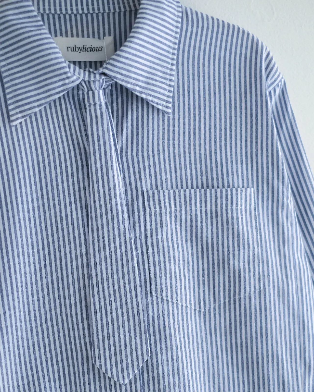 Louise Stripe Shirt Navy - Image 2