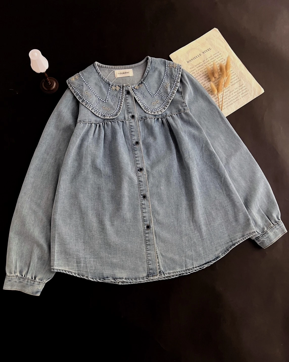 Alvira Denim Shirt Kode 238G Light Blue - Image 3