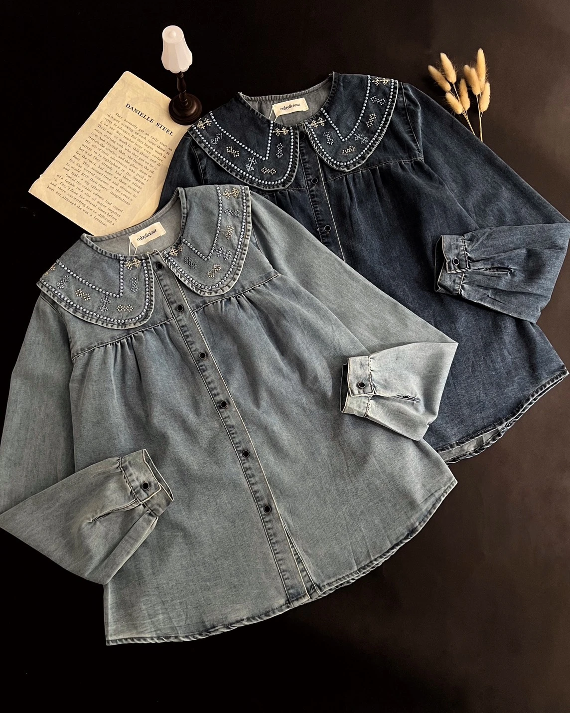 Alvira Denim Shirt Kode 238G Dark Blue - Image 5