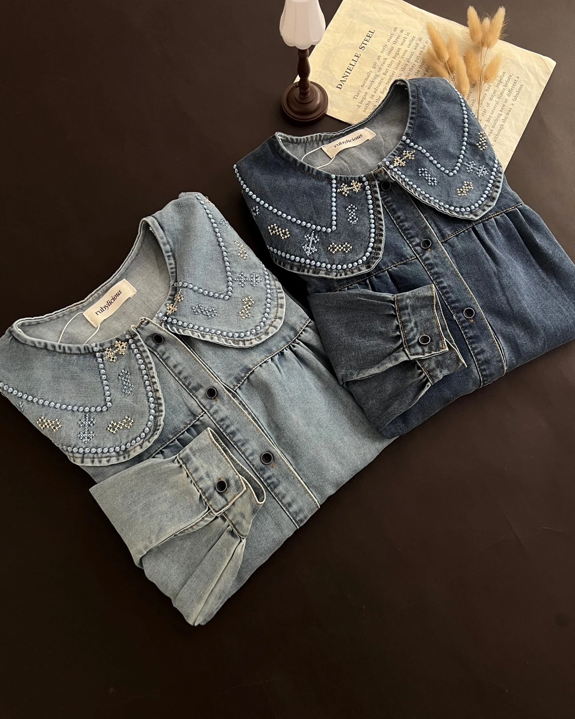 Alvira Denim Shirt Kode 238G Light Blue - Image 4