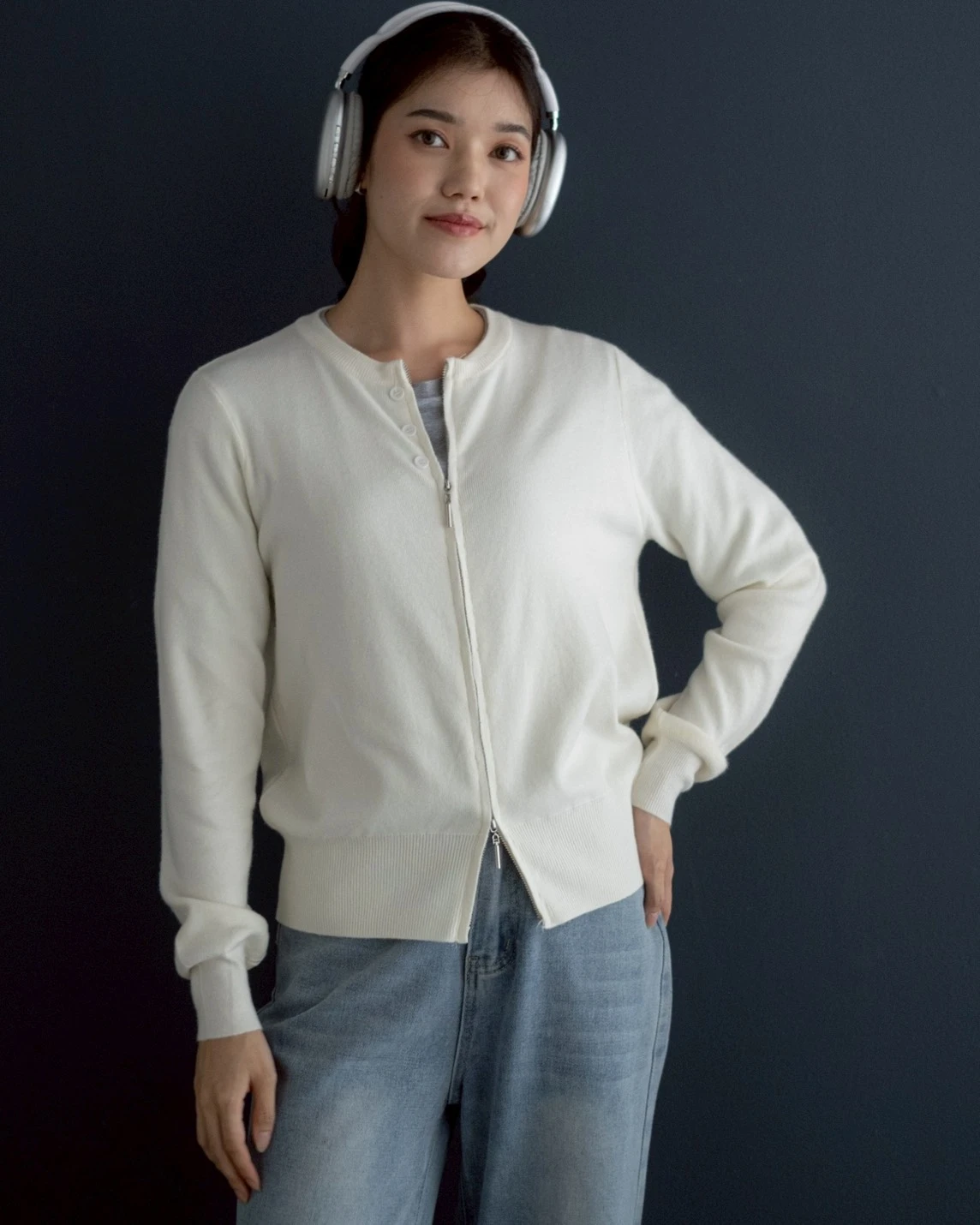 Xenyora Knit Jacket Kode 246G Broken White - Image 6