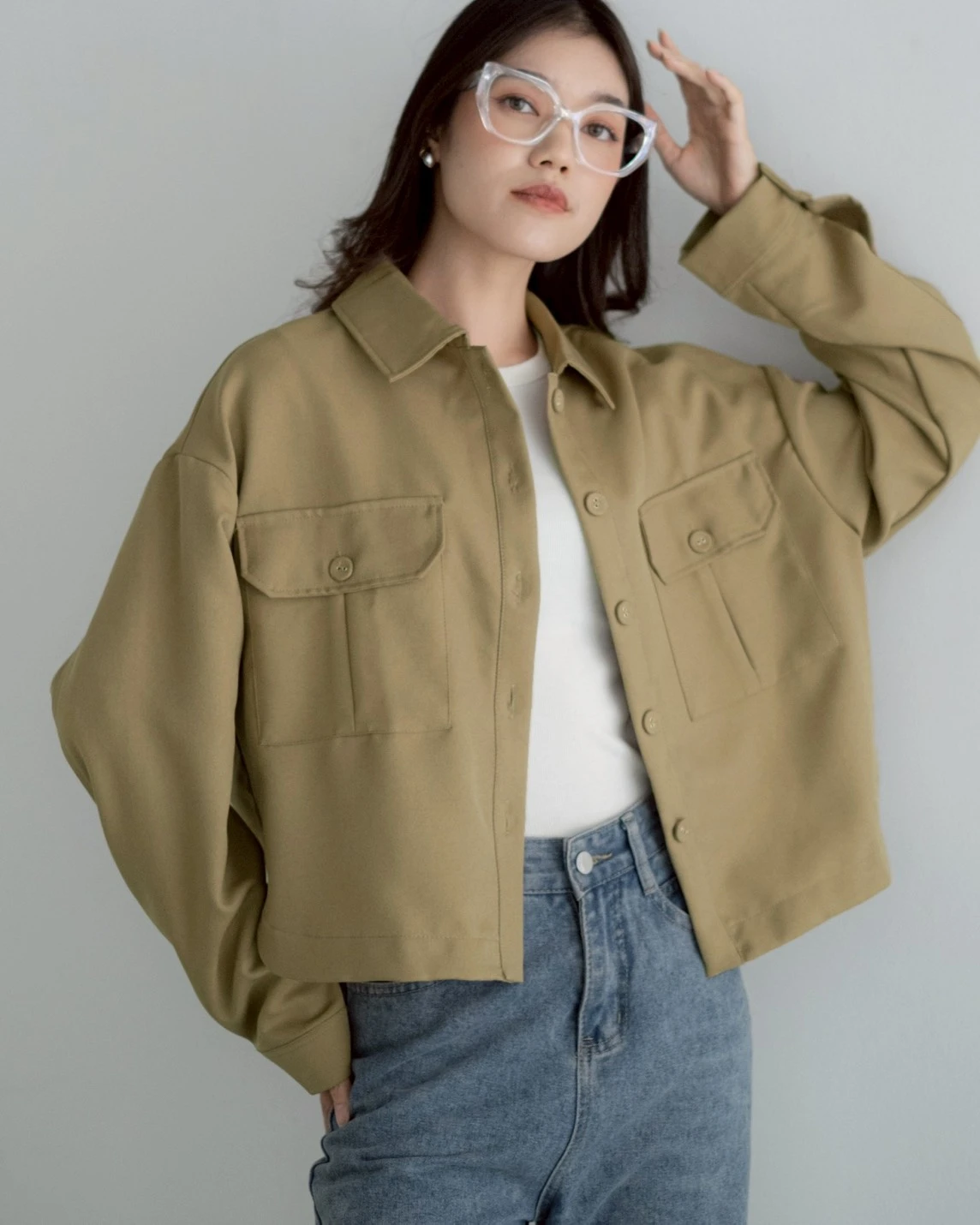 Xoyora Shirt Kode J 032 Khaki - Image 4