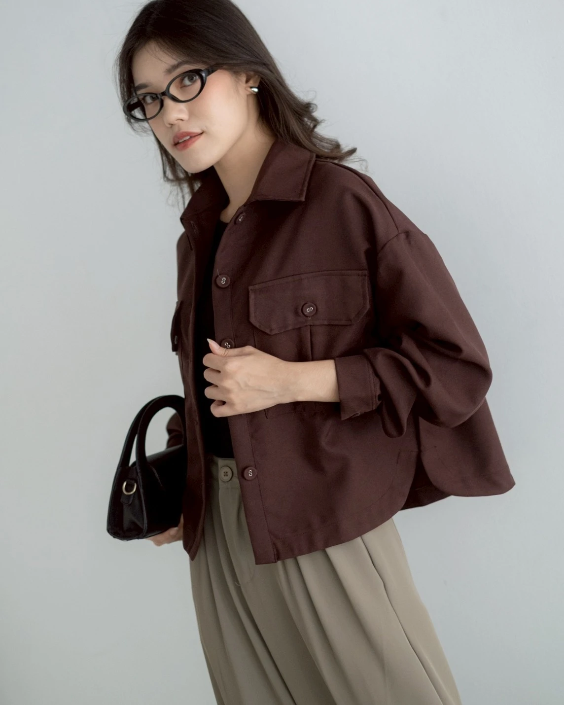 Xoyora Shirt Kode J 032 Coffee - Image 3