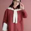 Yamile Shirt Kode 350F Maroon - Image 3