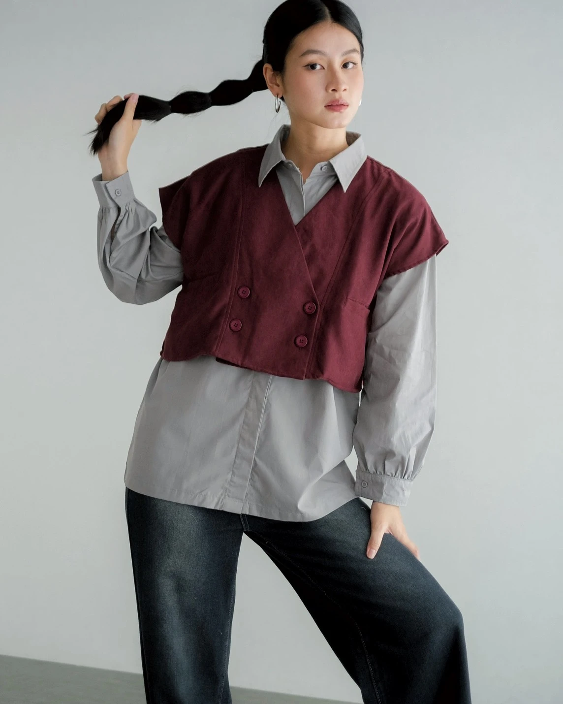 Alternative view of Alpha Shirt Maroon