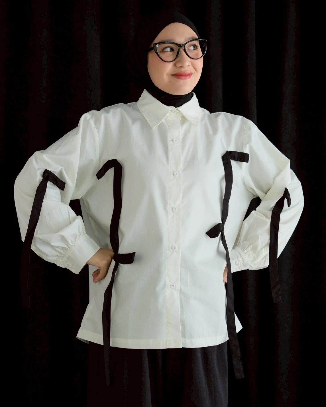 Benilla Shirt Broken White-Black - Image 4