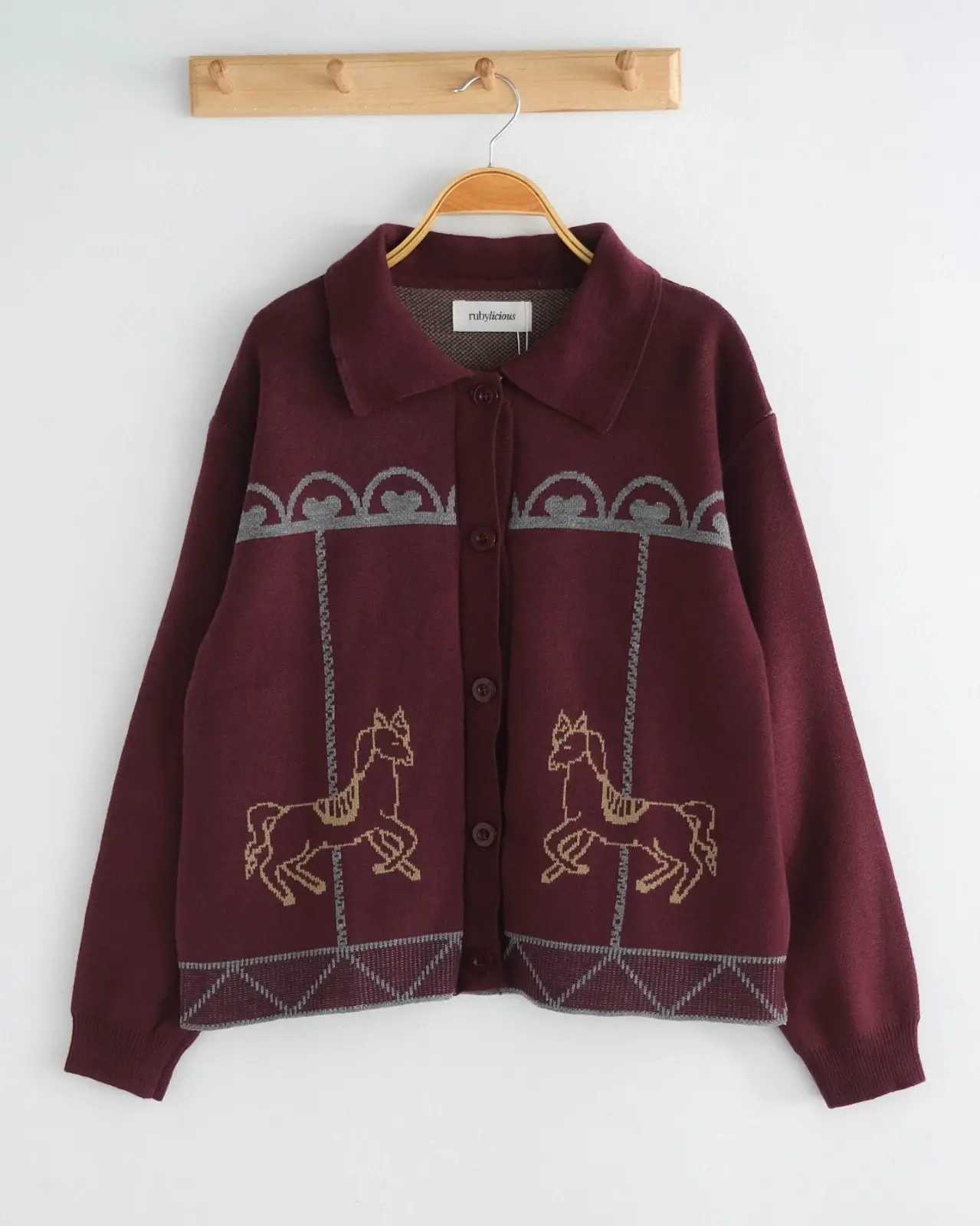 Carousel Cardi Maroon