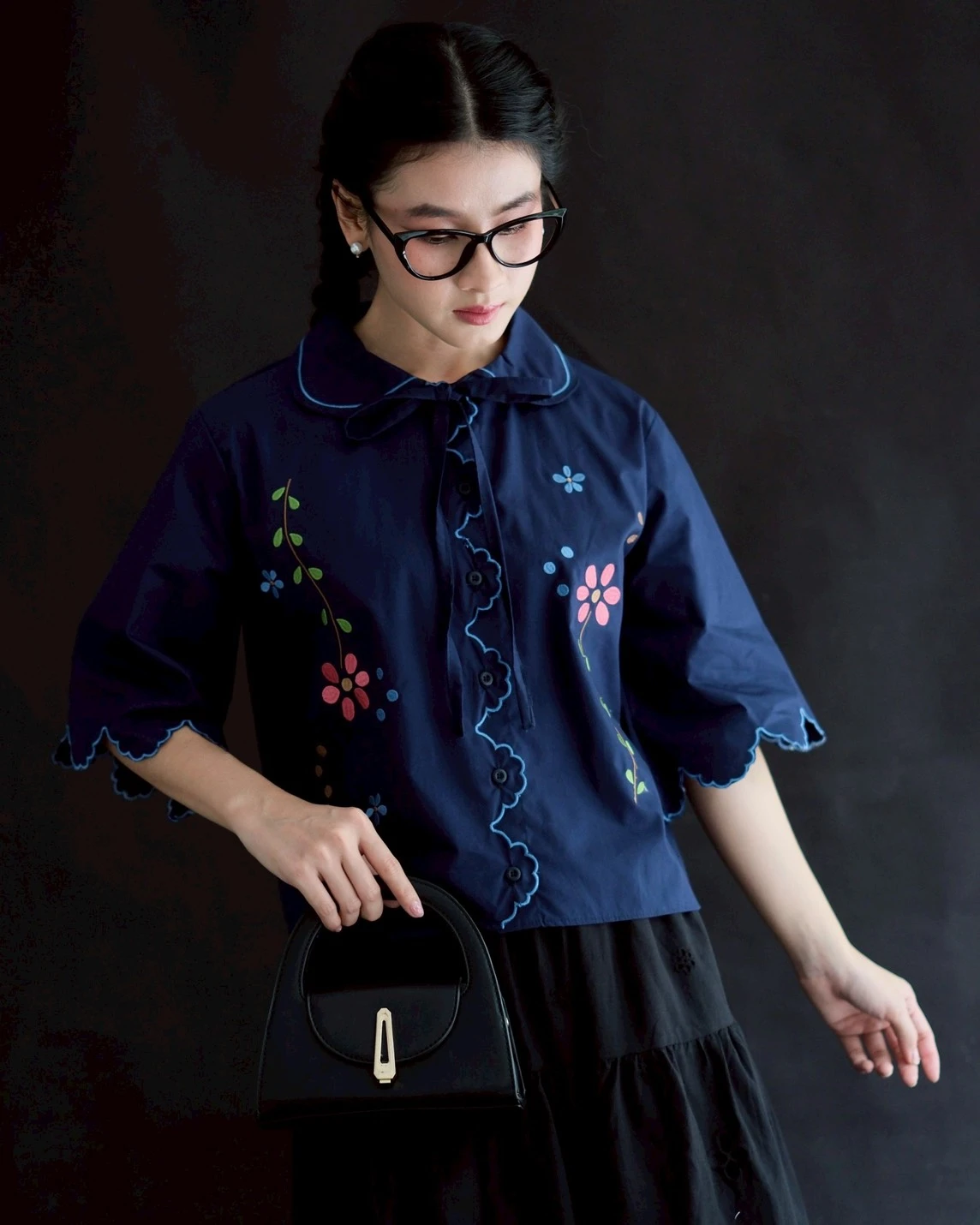 Dellia Shirt Navy - Image 3