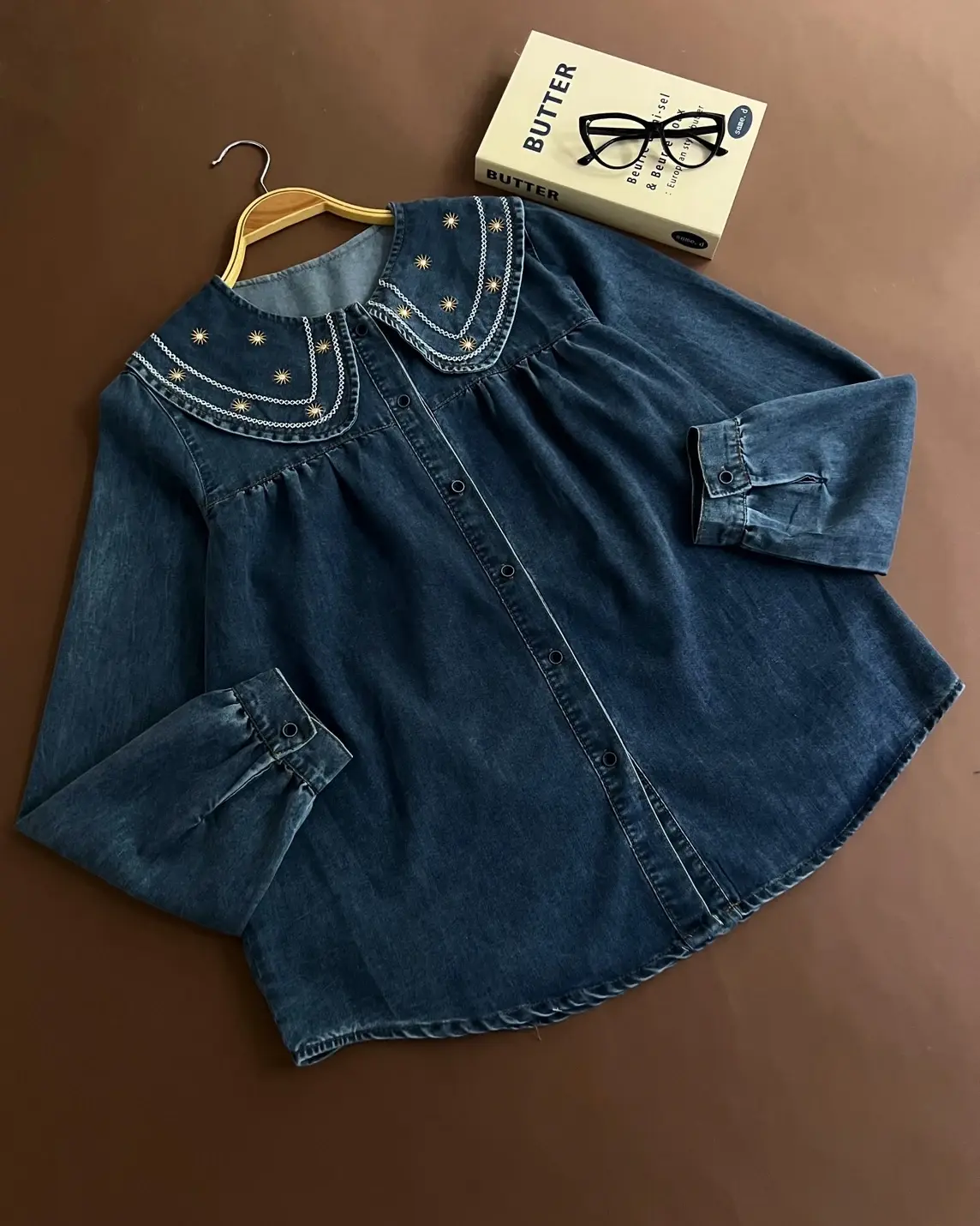 Fexara Denim Shirt Kode 236G Dark Blue