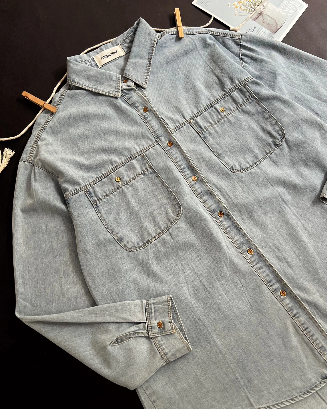 Igenia Denim Shirt Kode 644G Light Blue - Image 3