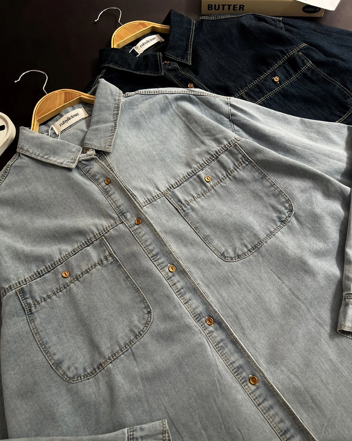 Igenia Denim Shirt Kode 644G Light Blue - Image 4