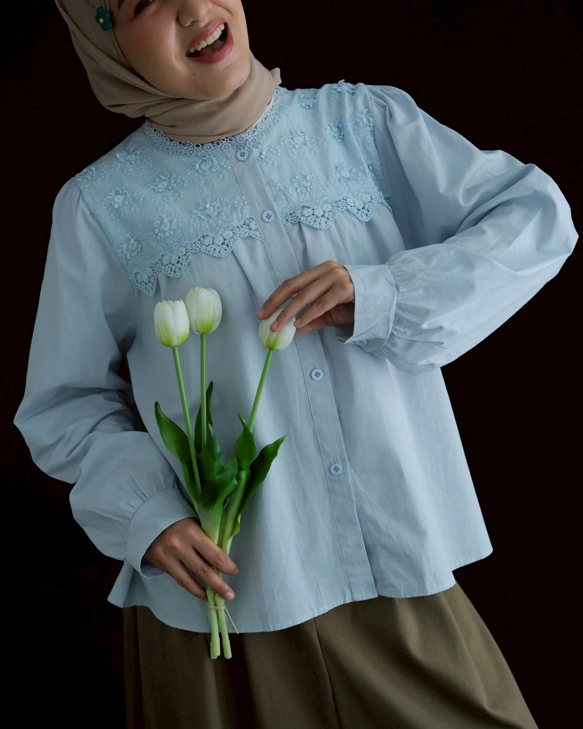 Novia Shirt Kode 293G Blue - Image 4