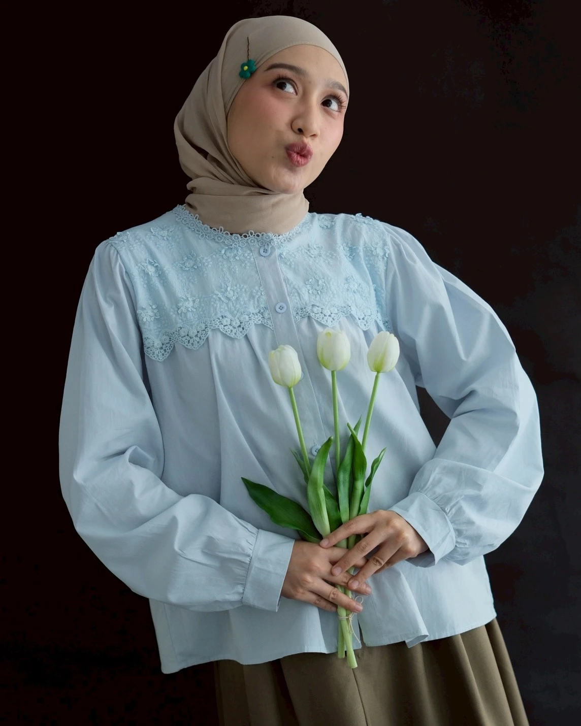 Novia Shirt Kode 293G Blue - Image 3
