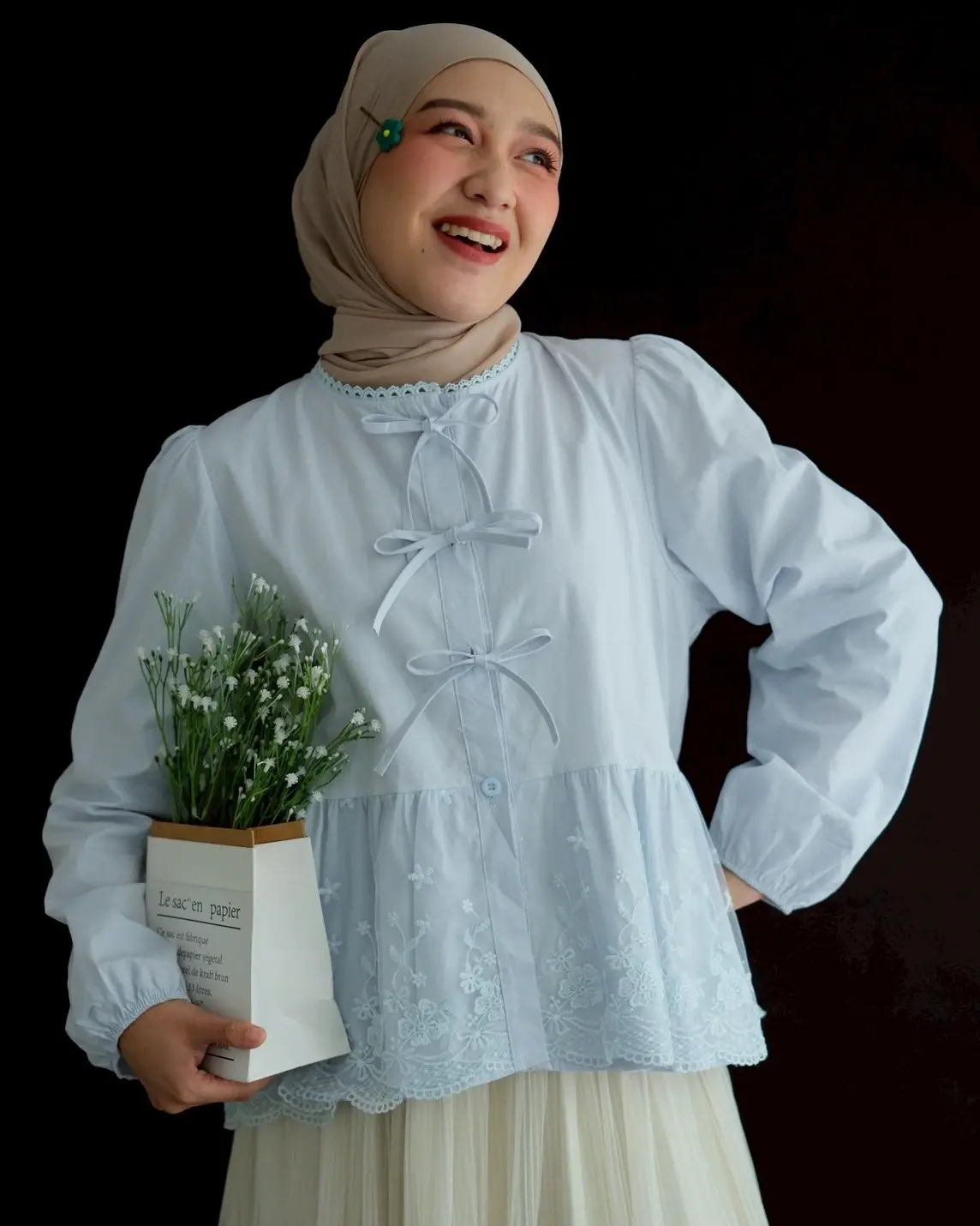 Qayrin Shirt Kode 473G Blue