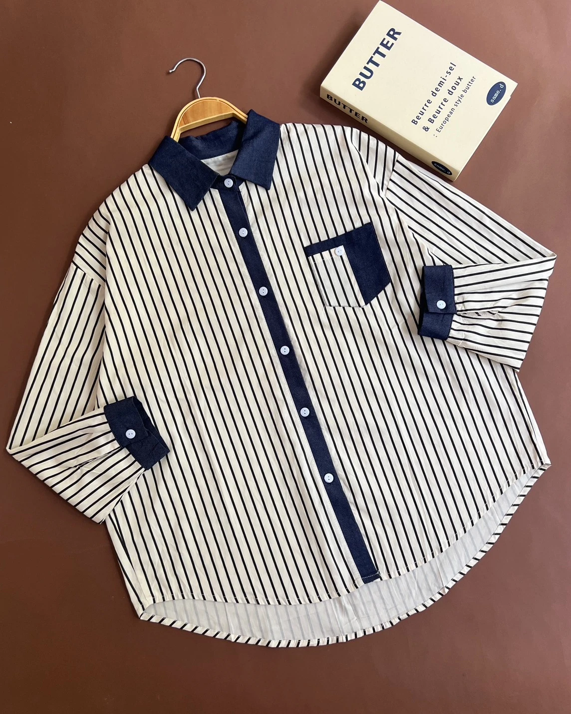 Unami Stripe Shirt Kode 279G Black