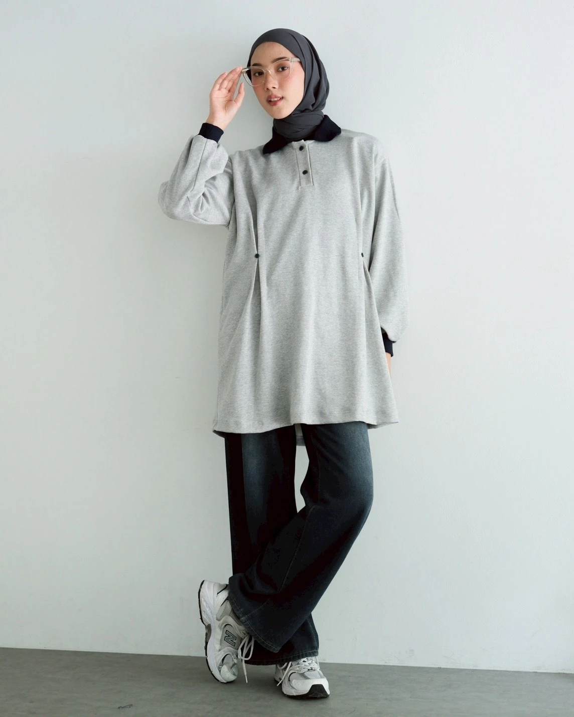 SHENA POLO SHIRT KODE LM 4941 Misty Grey - Image 3