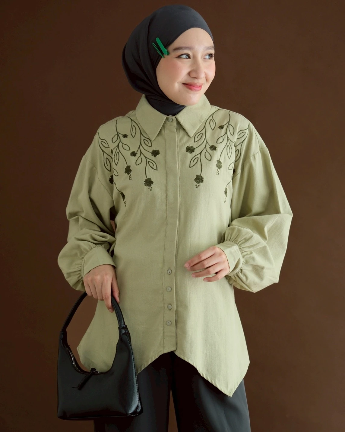 Silma Shirt Kode 20349 Sage
