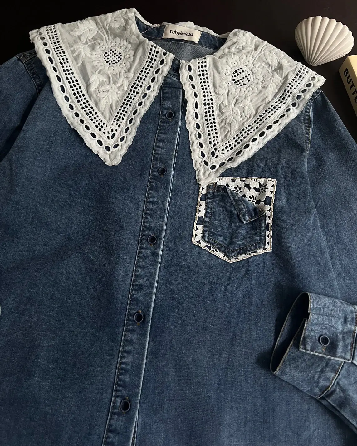 Naresa Denim Shirt Kode 227G Dark Blue - Image 2
