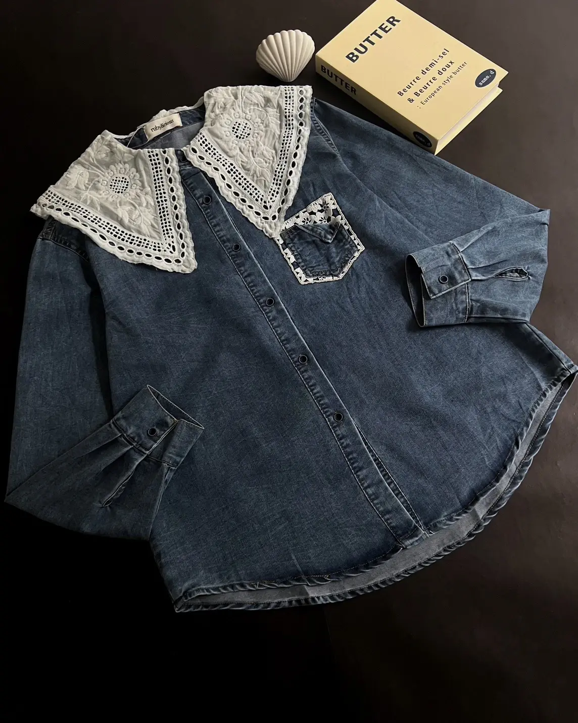 Naresa Denim Shirt Kode 227G Dark Blue