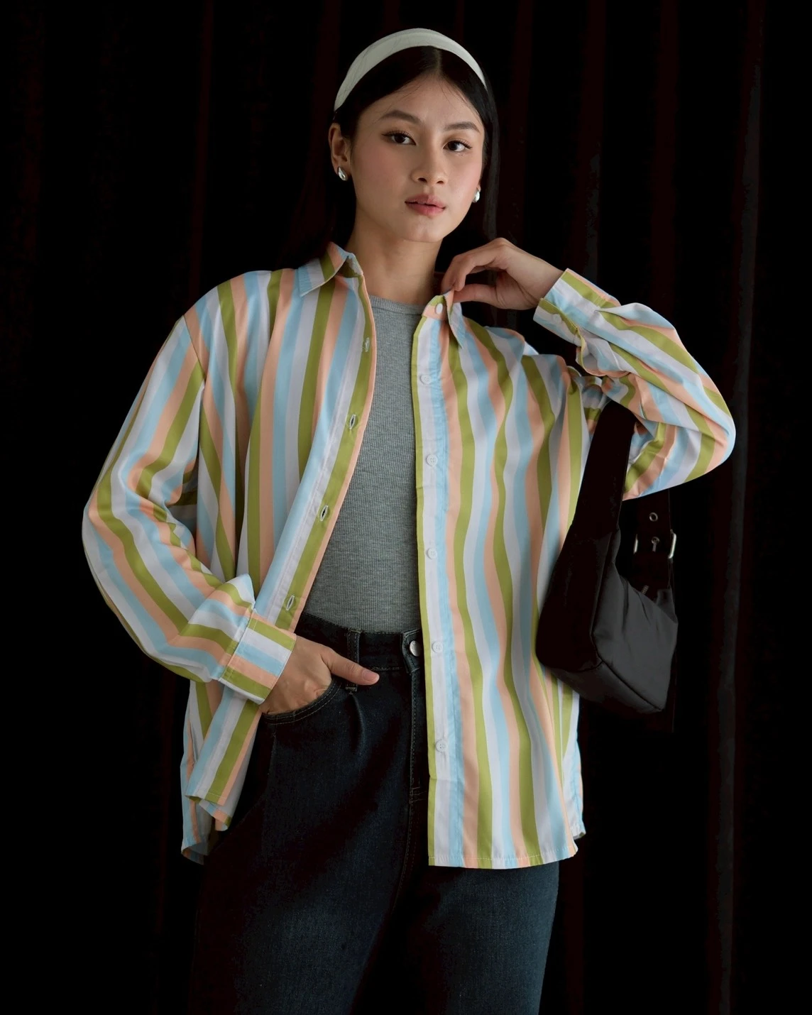 Advika Stripe Shirt Lime