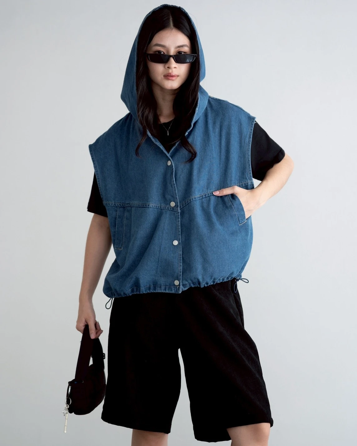 Binsa Denim Hoodie Kode 660G Light Blue - Image 4