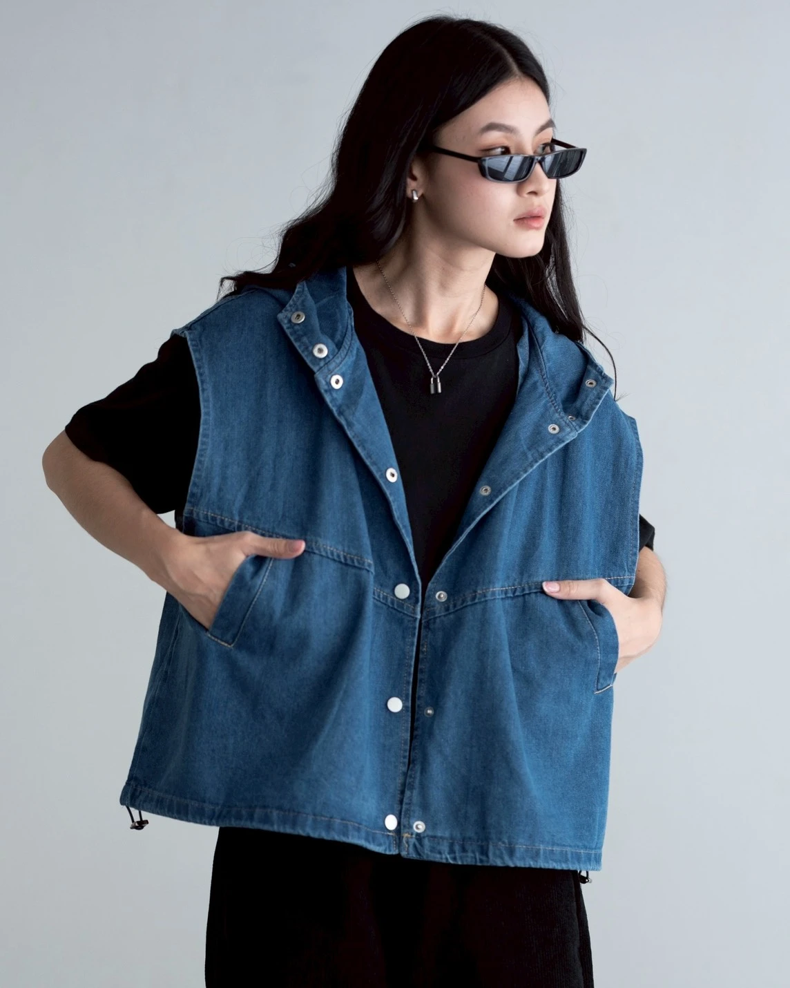 Binsa Denim Hoodie Kode 660G Light Blue - Image 3