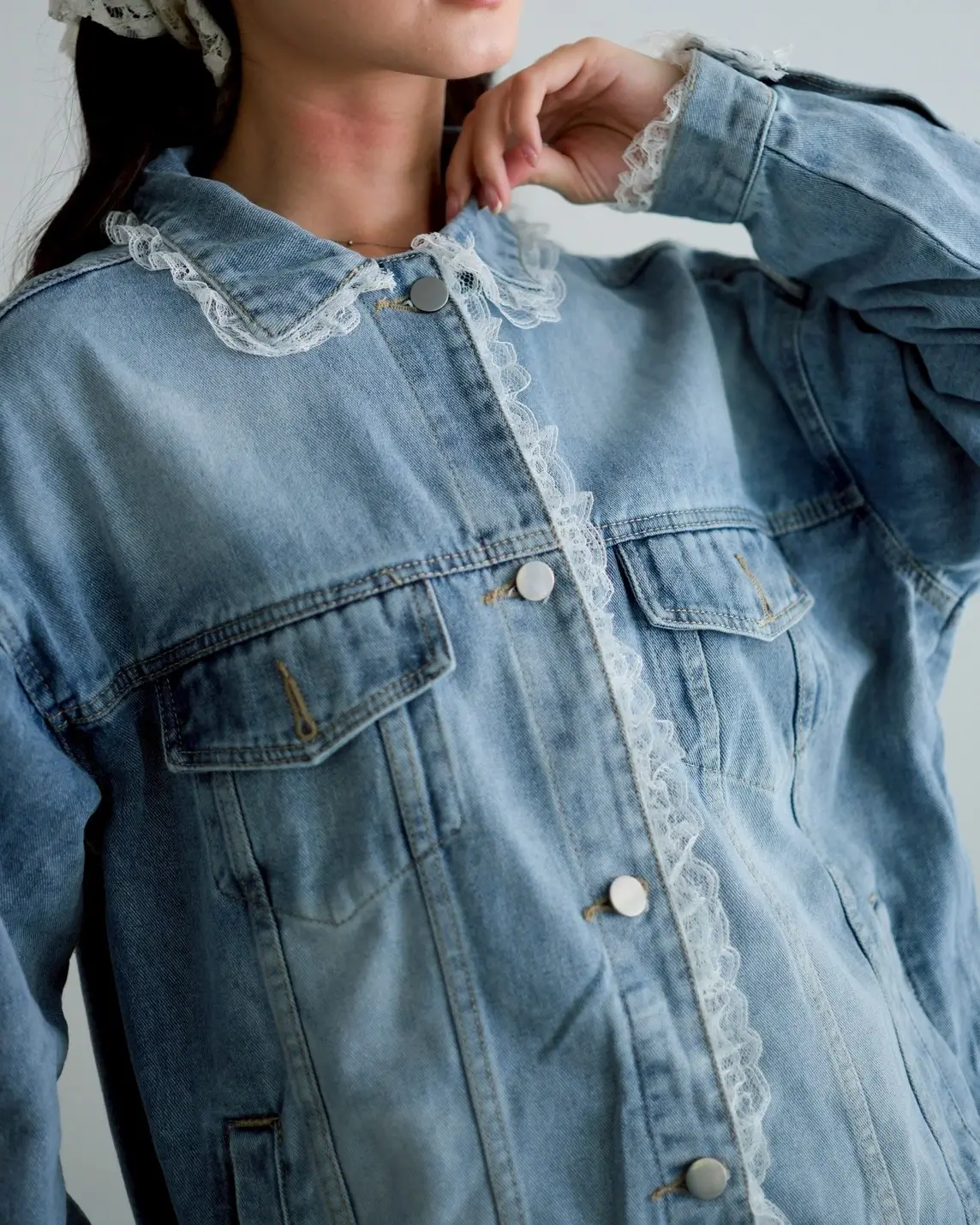 Caylie Denim Jacket Kode 654G Light Blue - Image 3