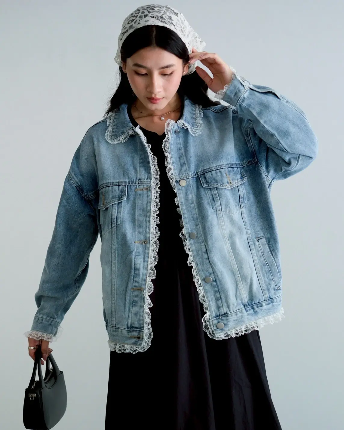 Caylie Denim Jacket Kode 654G Light Blue - Image 4