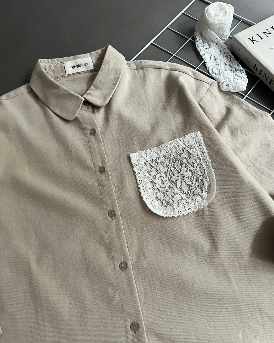 Salena Shirt Kode 1442 Beige - Image 2