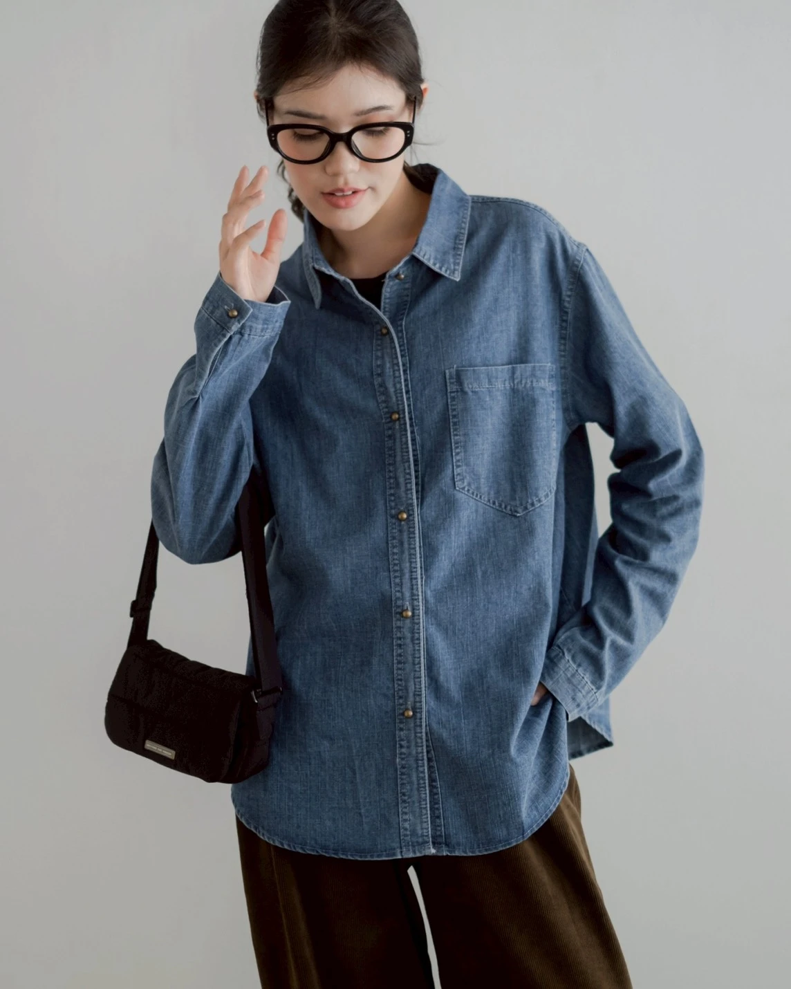 Ilysa Denim Shirt Kode 747G Medium Blue - Image 3