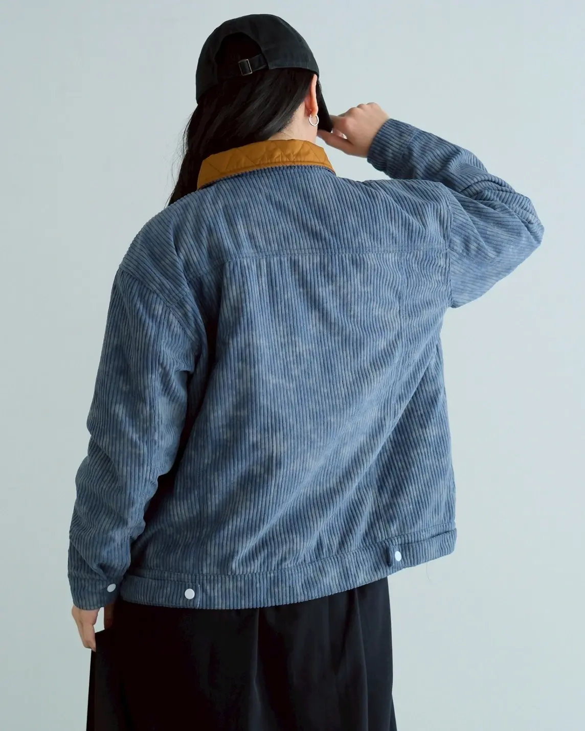 Daphne Doubleface Jacket Blue Denim-Cinnamon - Image 5