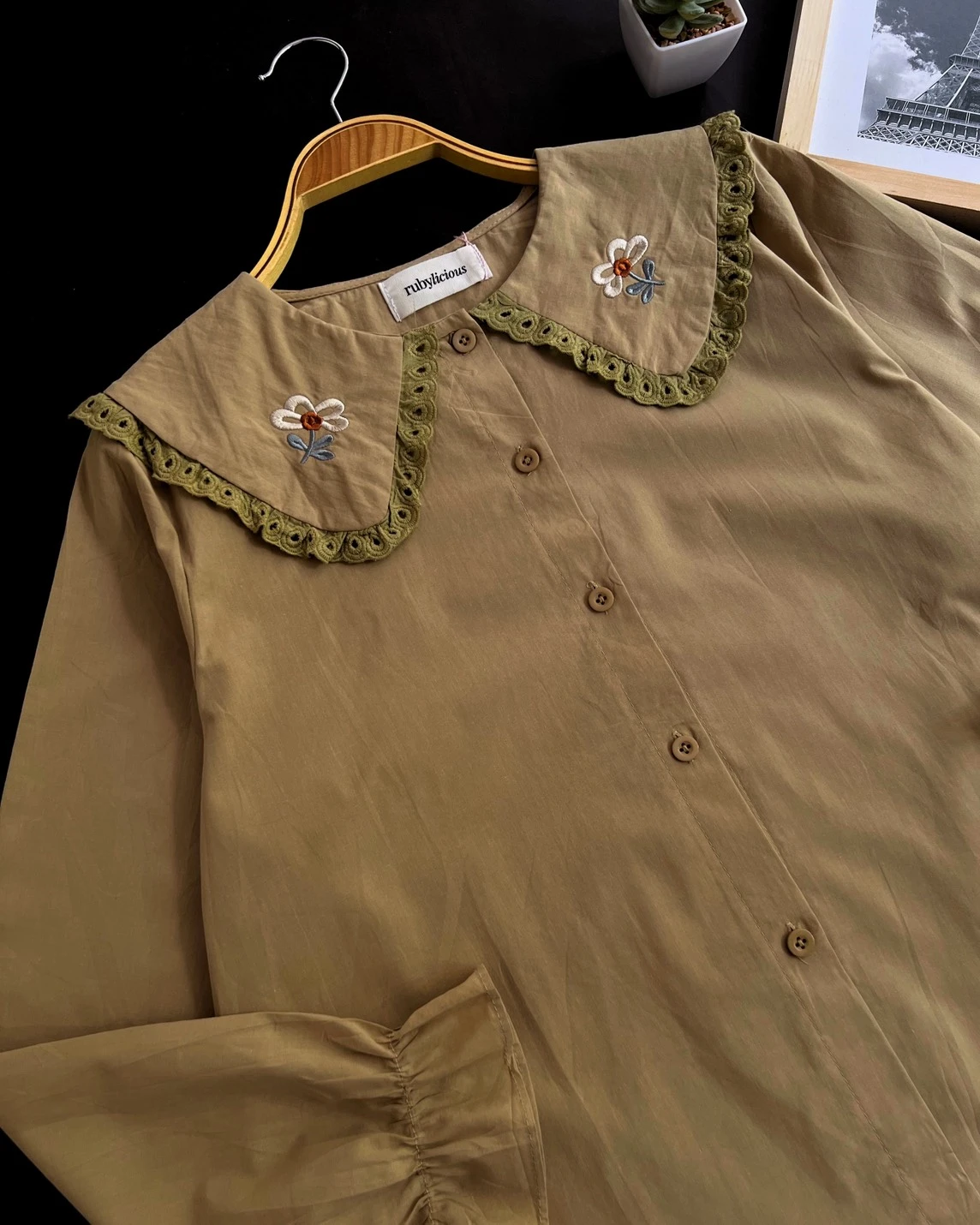 Cendra Shirt Kode 748G Khaki - Image 3