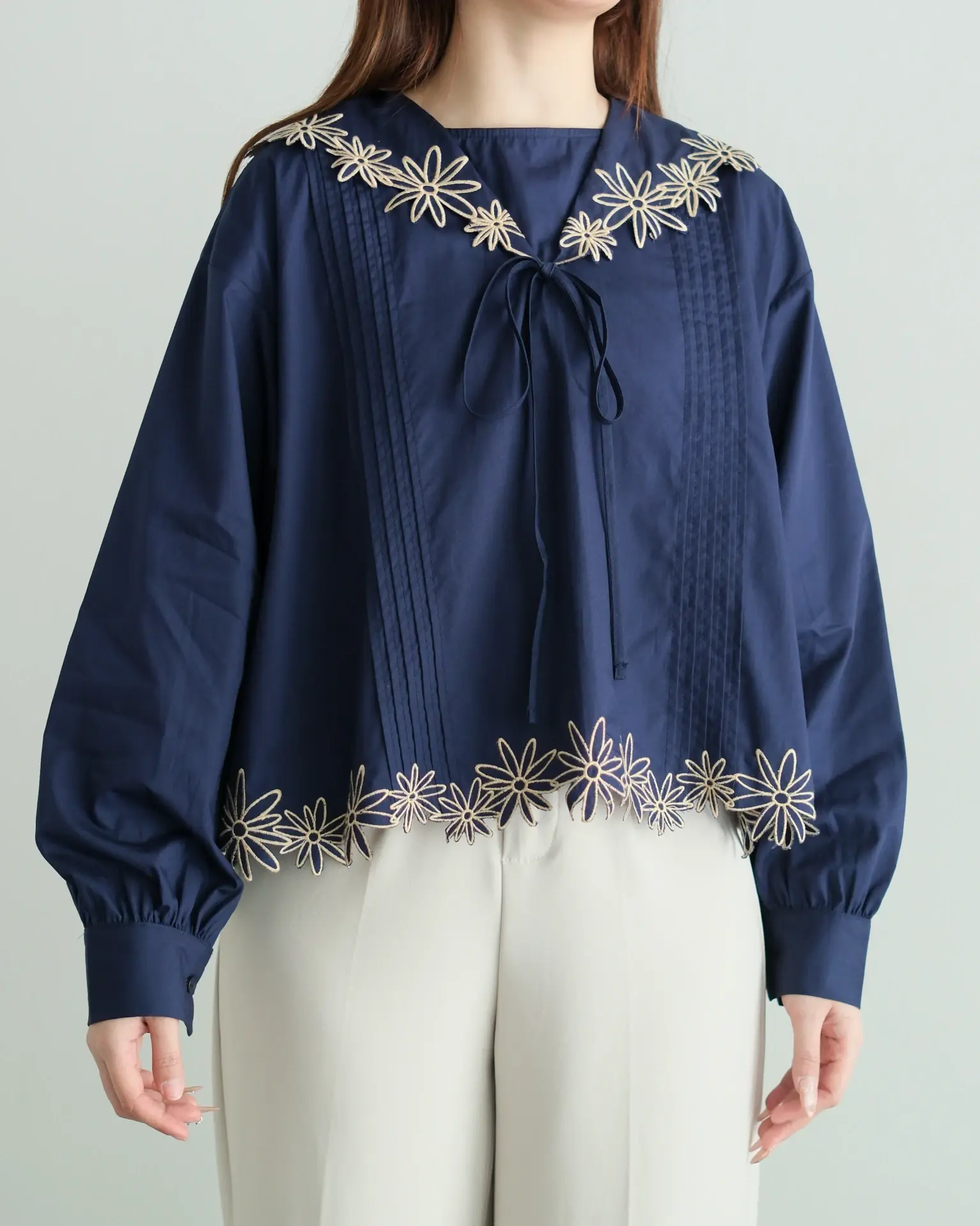 ALSAVA BLOUSE KODE 1429 NAVY - Image 4