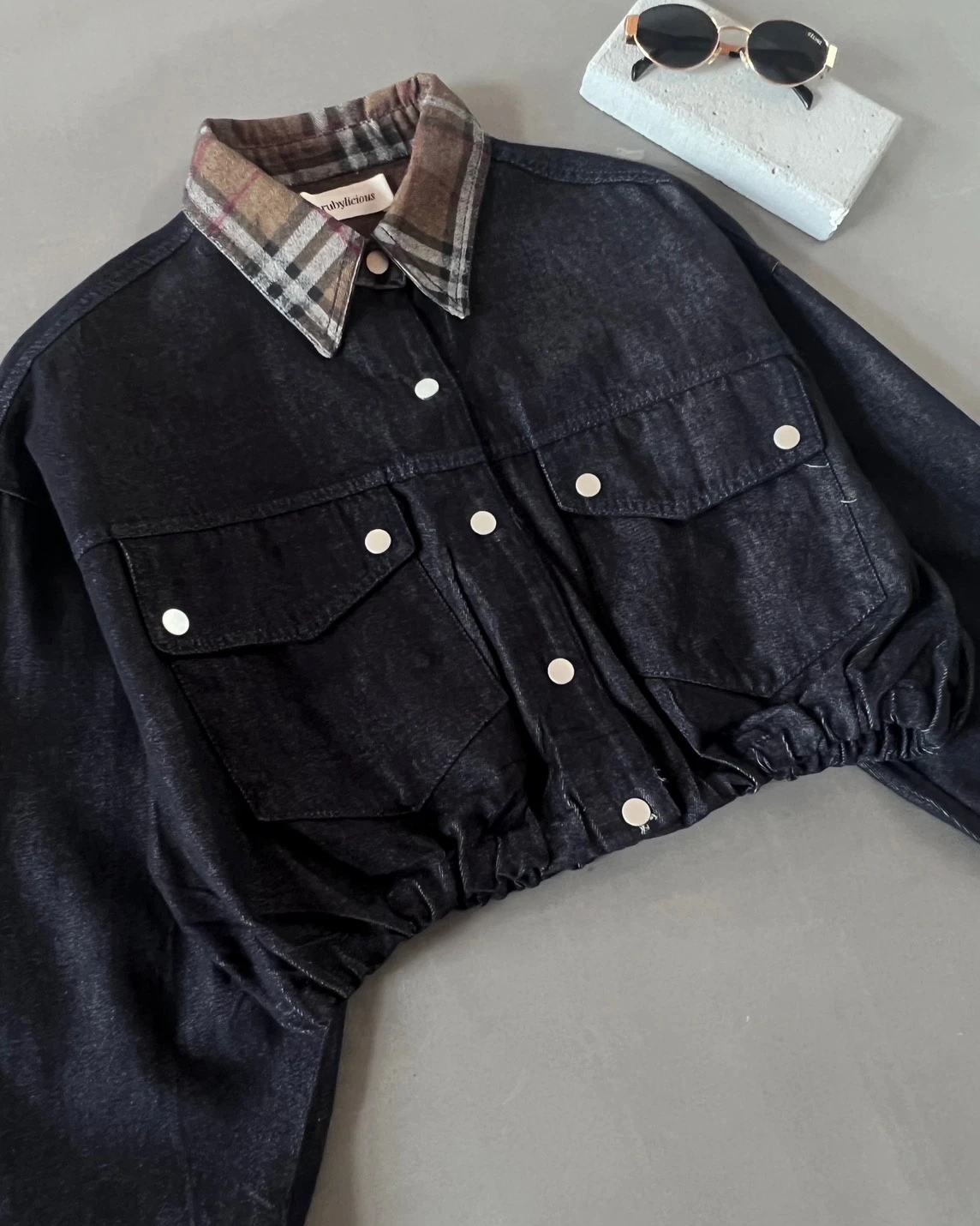 Ilayna Denim Jacket Kode 548N M.Black-Brown