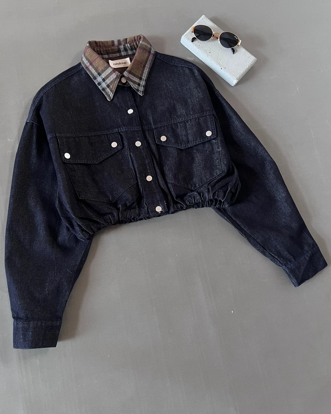 Alternative view of Ilayna Denim Jacket Kode 548N M.Black-Brown