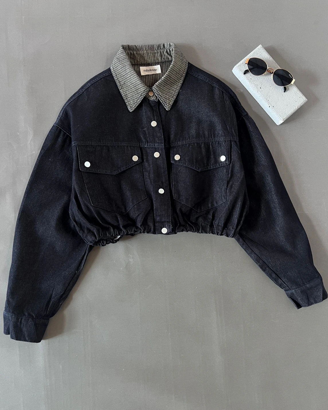 Alternative view of Ilayna Denim Jacket Kode 548N M.Black-Cream