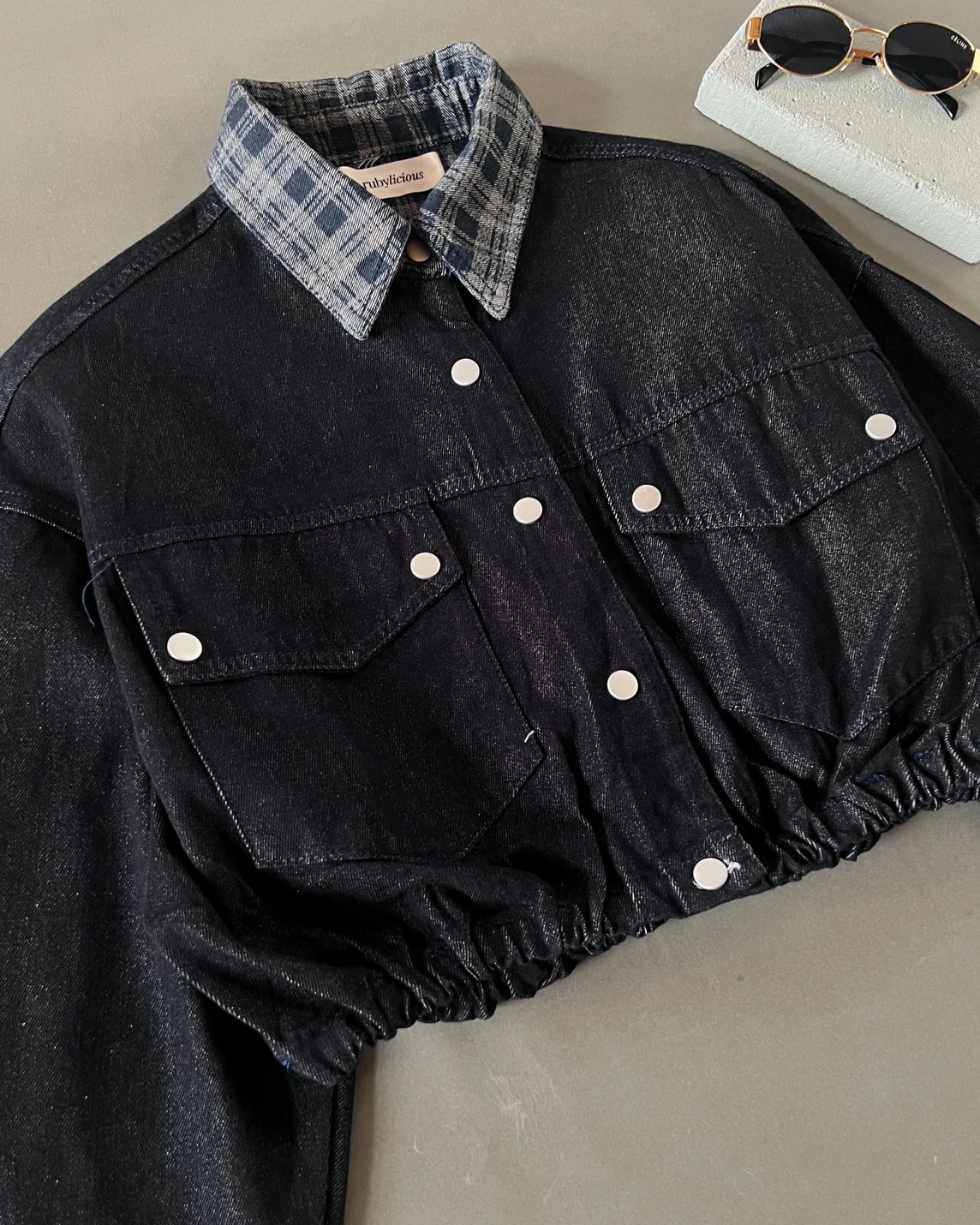 Ilayna Denim Jacket Kode 548N M.Black-Grey