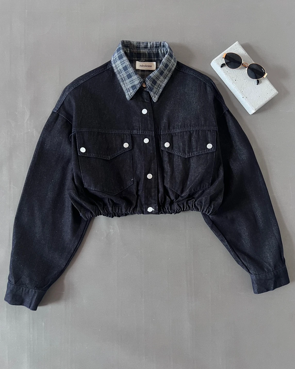 Alternative view of Ilayna Denim Jacket Kode 548N M.Black-Grey