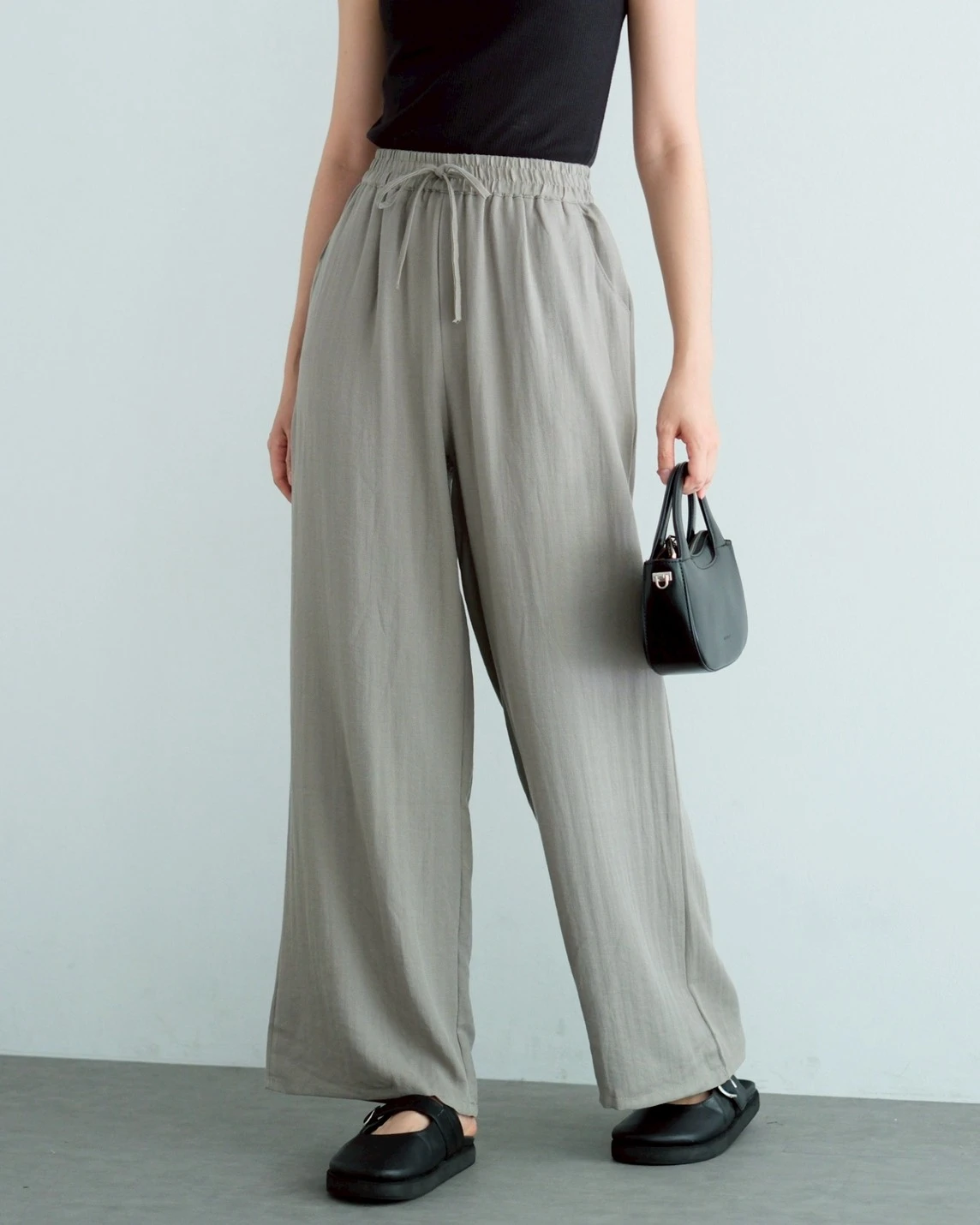 Luvena Cullote Pants Kode 373G Grey - Image 3