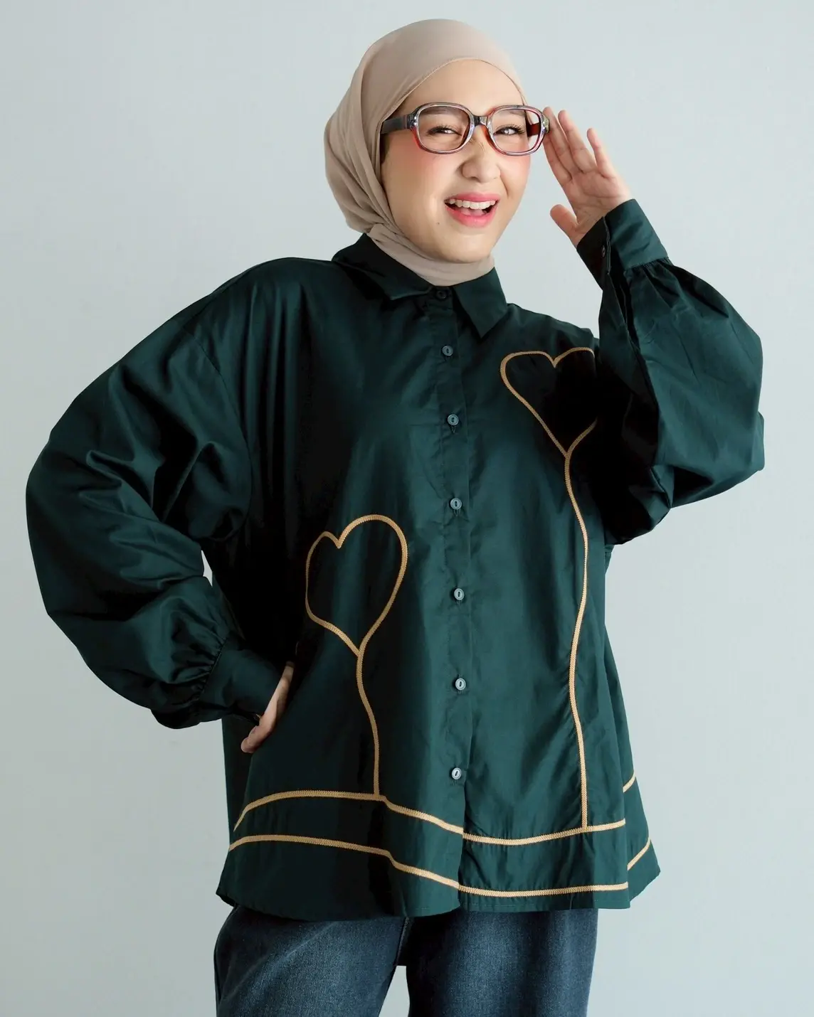 Stevi Shirt Kode 1441 Midnight Green - Image 2
