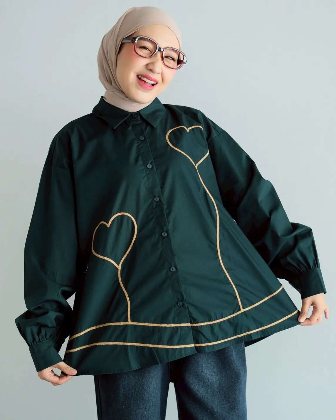 Stevi Shirt Kode 1441 Midnight Green