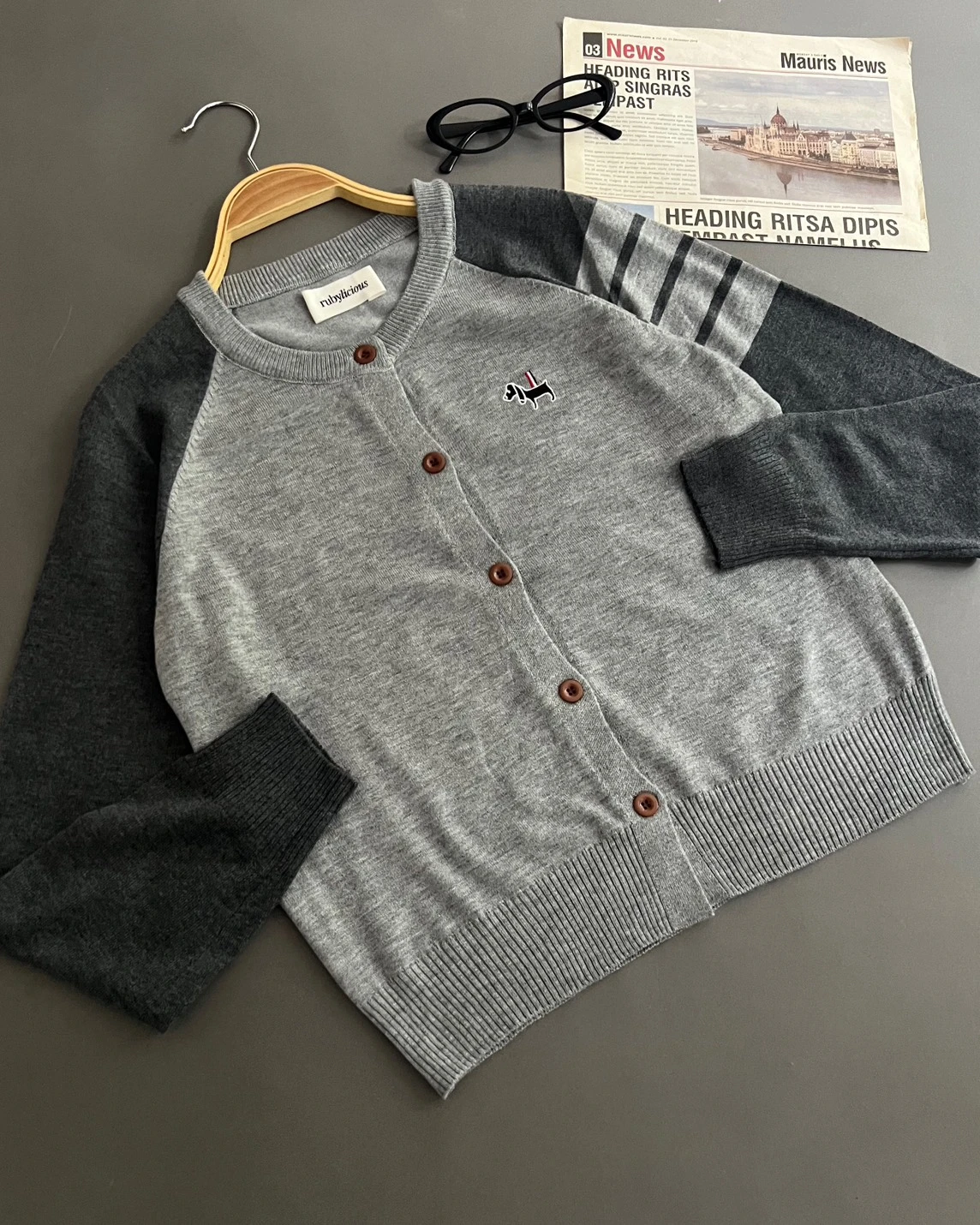 Elaxa Cardi Kode 311H Grey-Dark Grey