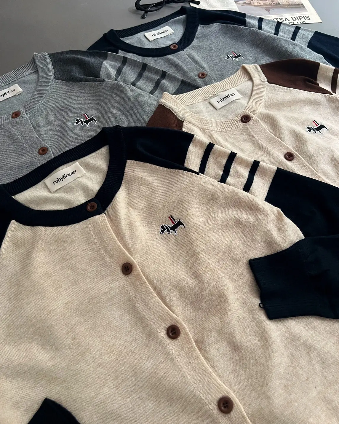 Elaxa Cardi Kode 311H Beige-Brown - Image 3