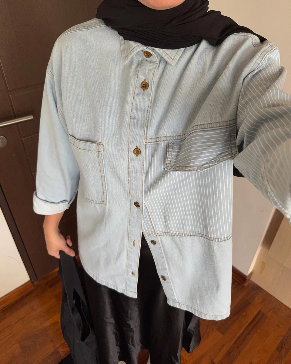 Osella Denim Shirt Kode Pq1193 Light Blue - Image 3