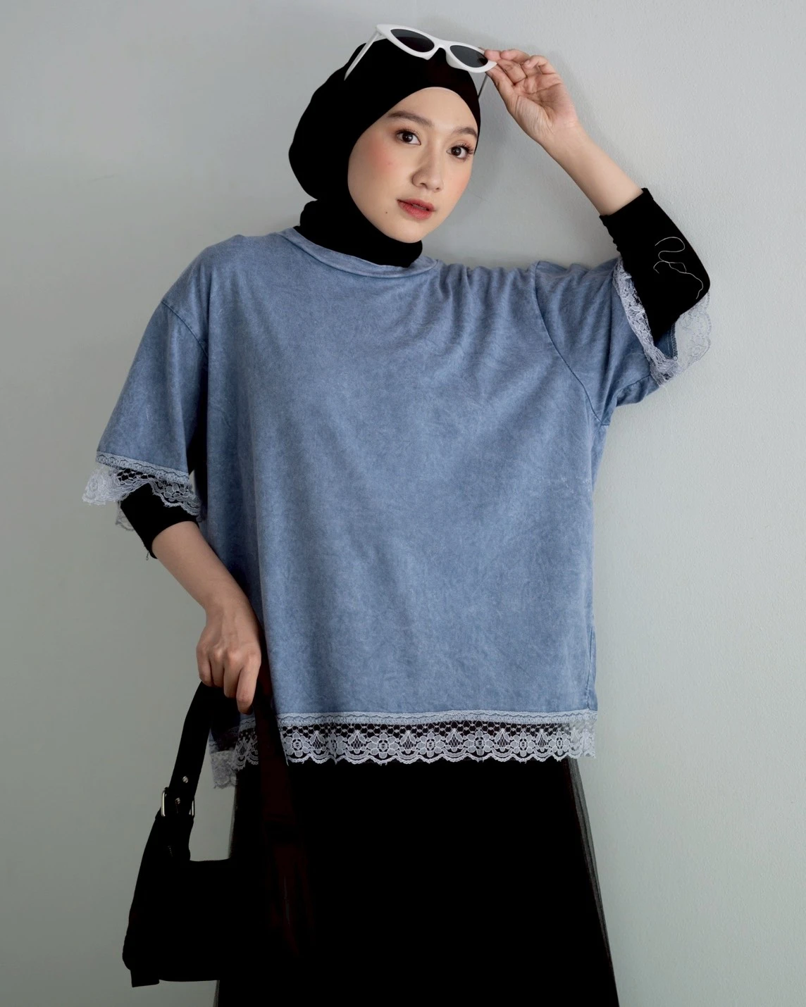 LACIEL T-SHIRT BLUE DENIM - Image 3