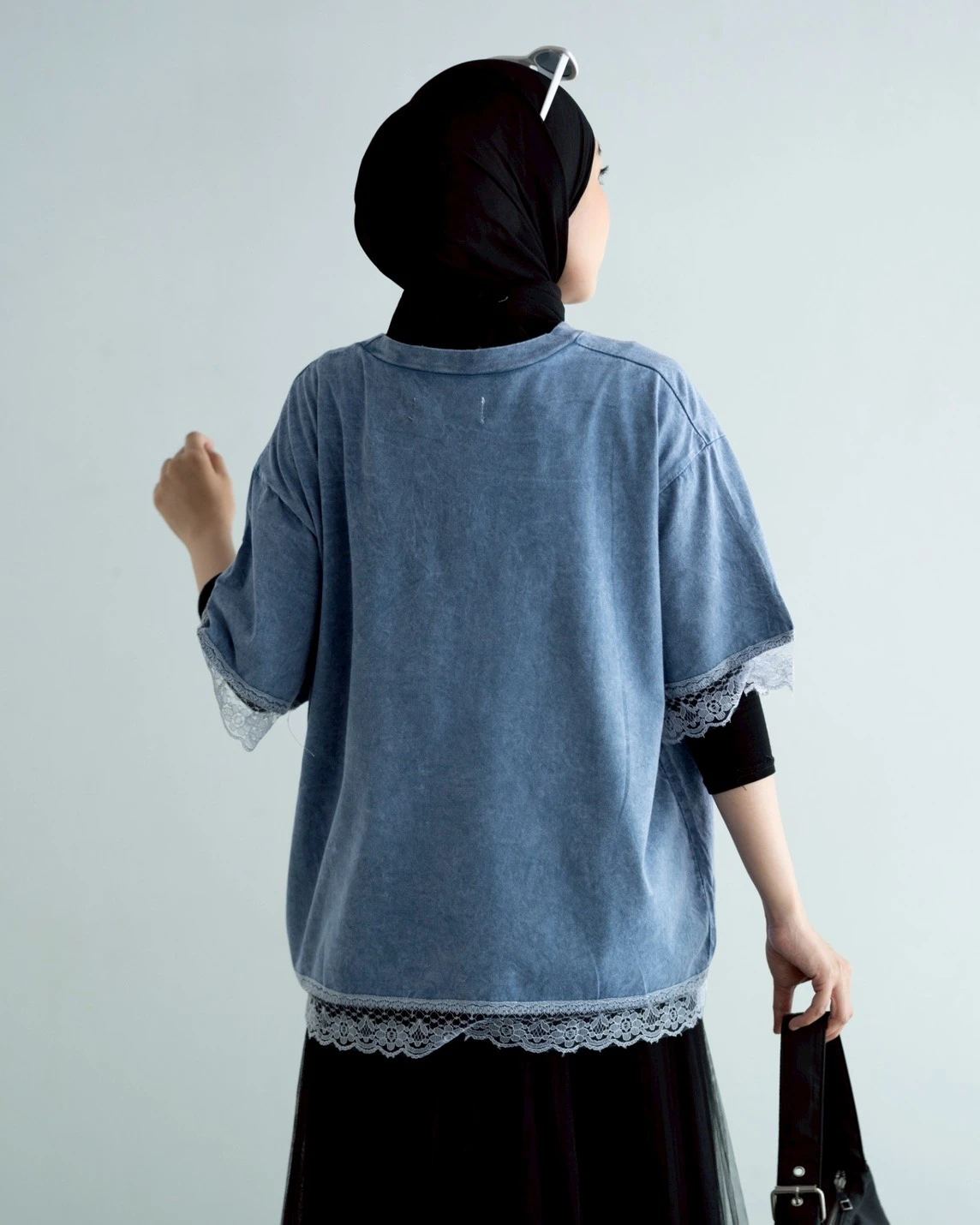 LACIEL T-SHIRT BLUE DENIM - Image 4